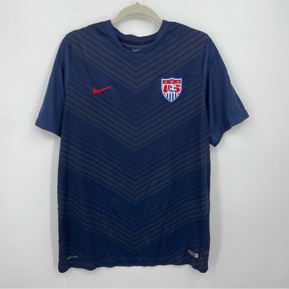 Nike USA Soccer Football Pregame 578799-410 World Cup Mens Size XL blue - Picture 1 of 9